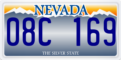NV license plate 08C169