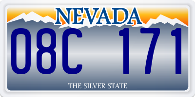 NV license plate 08C171