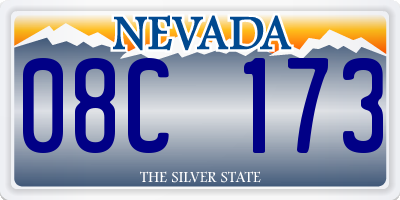 NV license plate 08C173