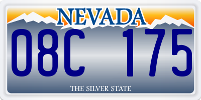 NV license plate 08C175