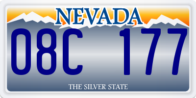 NV license plate 08C177