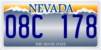 NV license plate 08C178