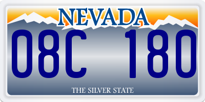 NV license plate 08C180