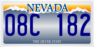 NV license plate 08C182