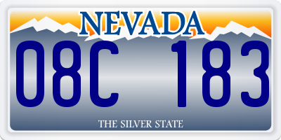 NV license plate 08C183
