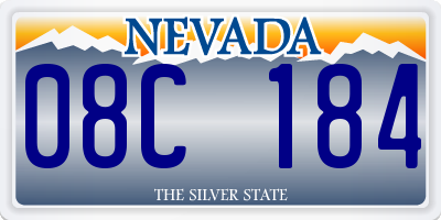 NV license plate 08C184
