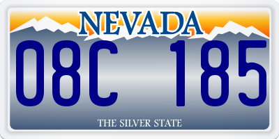 NV license plate 08C185