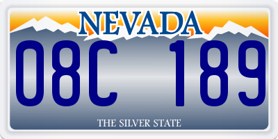 NV license plate 08C189