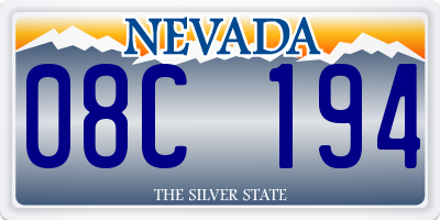 NV license plate 08C194