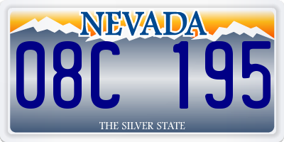 NV license plate 08C195