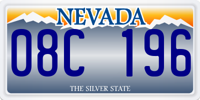 NV license plate 08C196