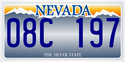 NV license plate 08C197