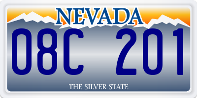 NV license plate 08C201
