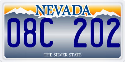 NV license plate 08C202
