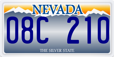 NV license plate 08C210
