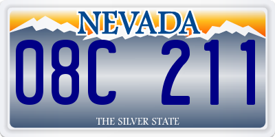 NV license plate 08C211