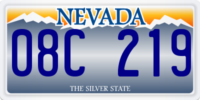 NV license plate 08C219