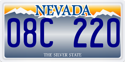 NV license plate 08C220