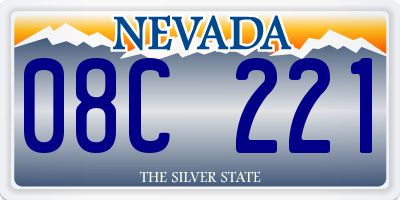 NV license plate 08C221