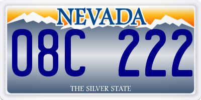 NV license plate 08C222