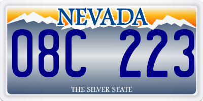 NV license plate 08C223
