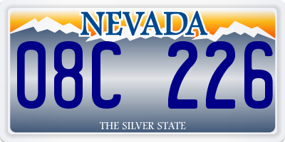 NV license plate 08C226