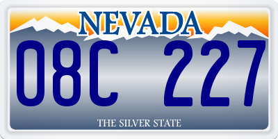 NV license plate 08C227