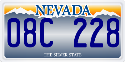 NV license plate 08C228