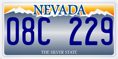 NV license plate 08C229