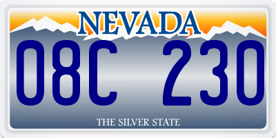 NV license plate 08C230