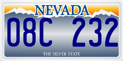 NV license plate 08C232