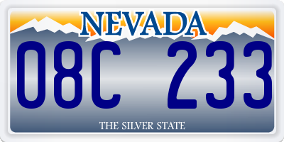 NV license plate 08C233