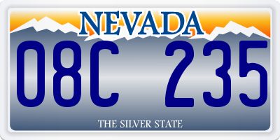 NV license plate 08C235