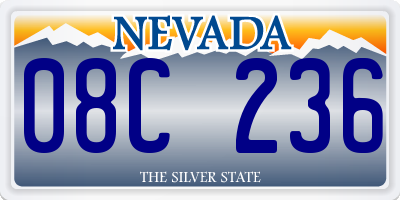 NV license plate 08C236