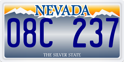 NV license plate 08C237