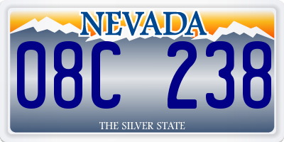 NV license plate 08C238