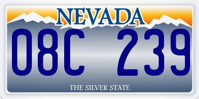 NV license plate 08C239