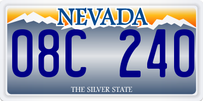 NV license plate 08C240