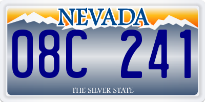 NV license plate 08C241