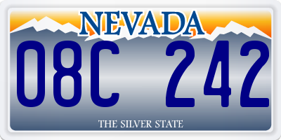 NV license plate 08C242