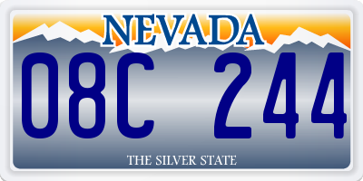NV license plate 08C244