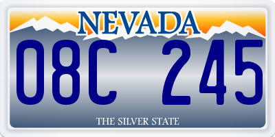 NV license plate 08C245