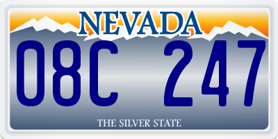 NV license plate 08C247
