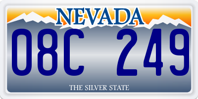 NV license plate 08C249