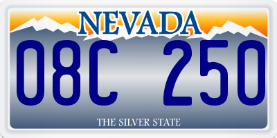 NV license plate 08C250