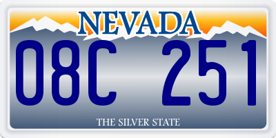 NV license plate 08C251