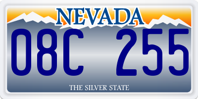 NV license plate 08C255