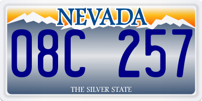NV license plate 08C257