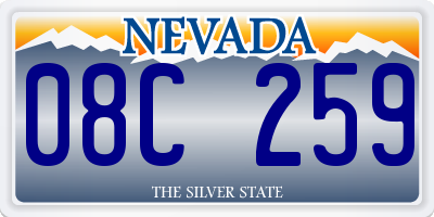 NV license plate 08C259