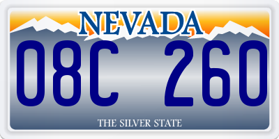 NV license plate 08C260